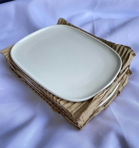 Alessi white porcelain plates - white,