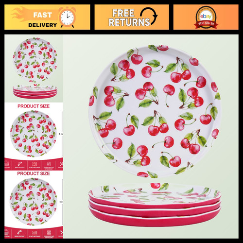 Cherry melamine plates set - melamine, of